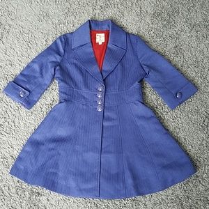 Tulle Gorgeous 3/4 Sleeve Indigo Coat size L